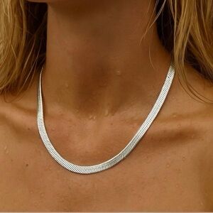 Stainless Steel Herringbone Necklace